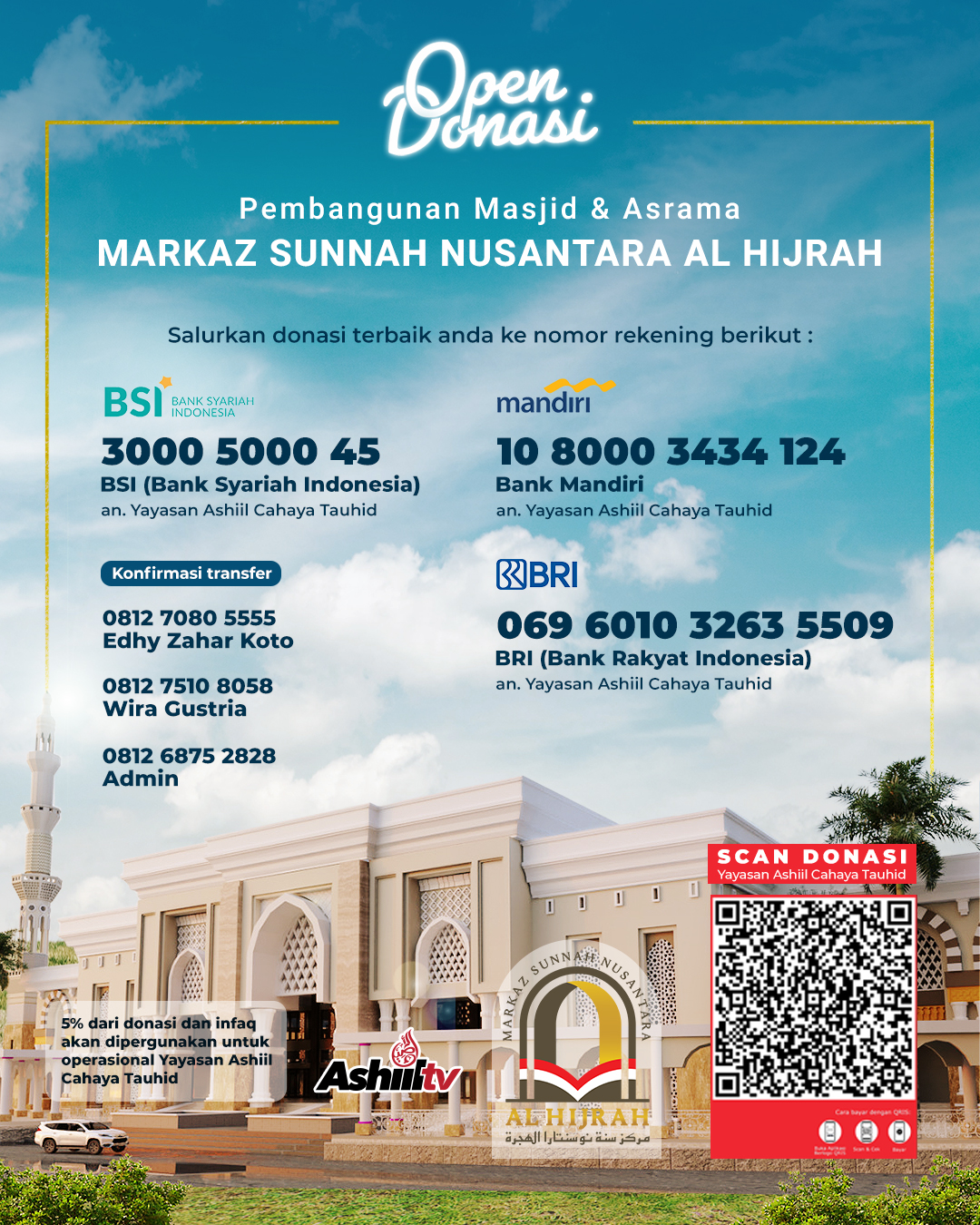 Donasi Masjid & Asrama Al Hijrah